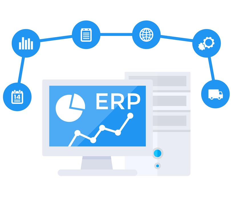ERP software vector illustration